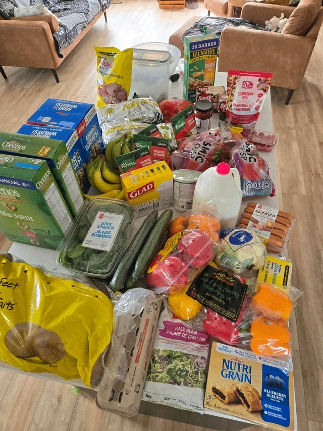 Car full of groceries by Mike W.